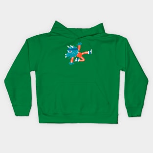 Breakdancing triceratops illustration Kids Hoodie